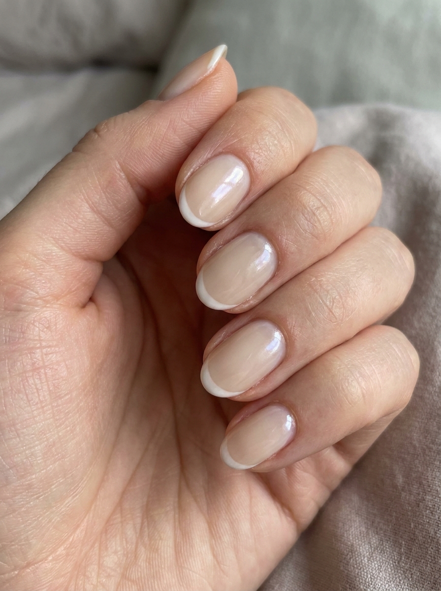 Short Glazed French Nails als Kurze French Nägel Inspiration 2026